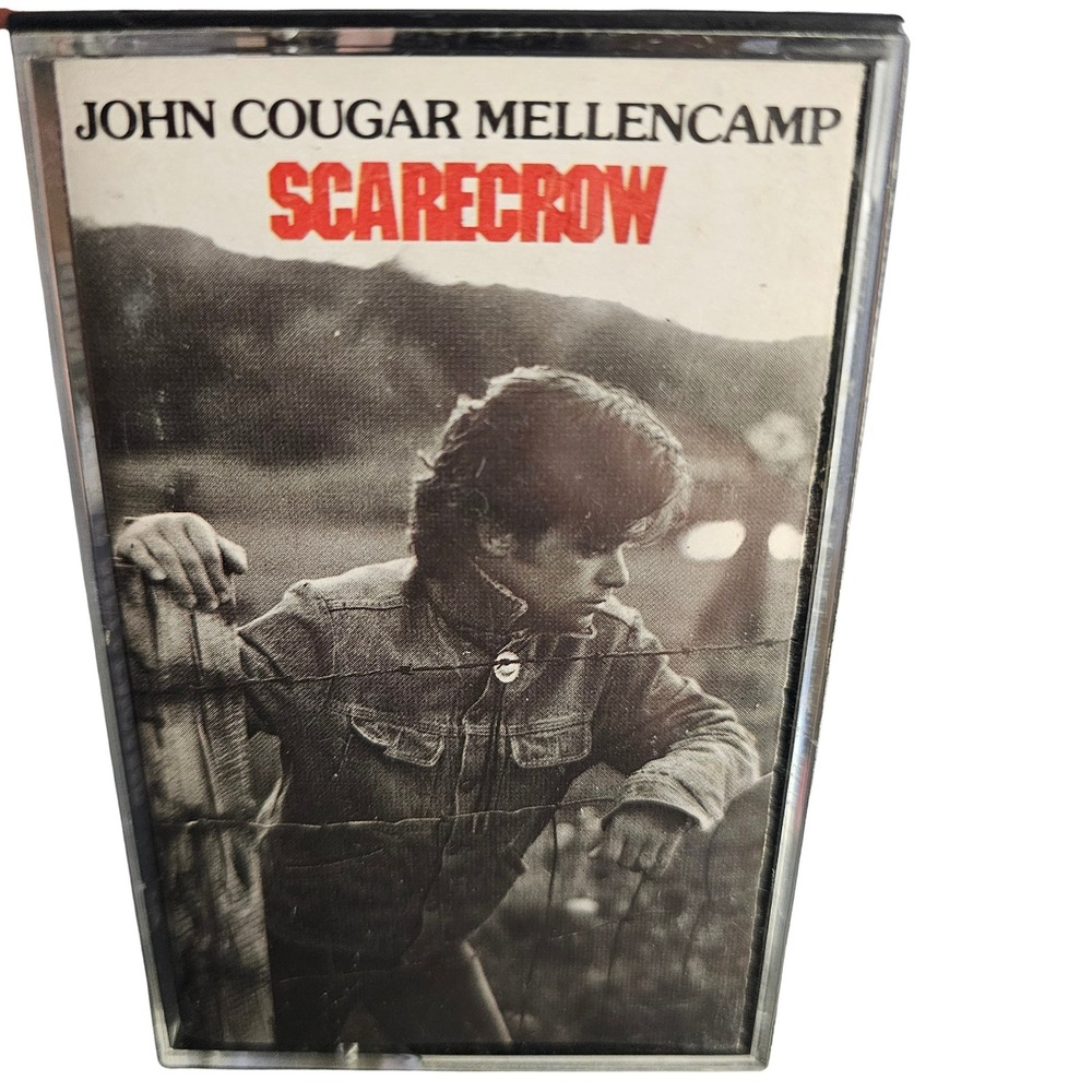 John Cougar Mellencamp‎ Scarecrow Cassette Tape 1985 Vintage